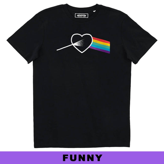 T-shirt unisex Love arcobaleno con stampa grafica