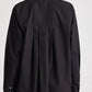 Camicia lunga in popeline di cotone biologico Bella con manica raglan - Nero