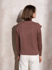 Gilet in maglia senza maniche con bottoni laterali