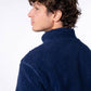 Giacca sherpa bicolore blu navy