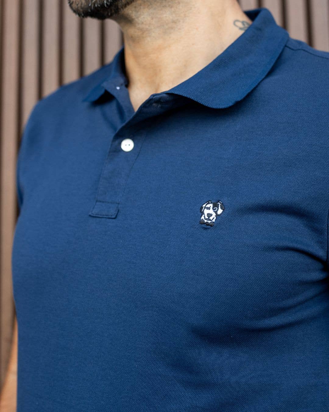 Polo blu navy antimacchia