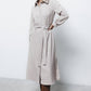 Abito camicia midi con cintura