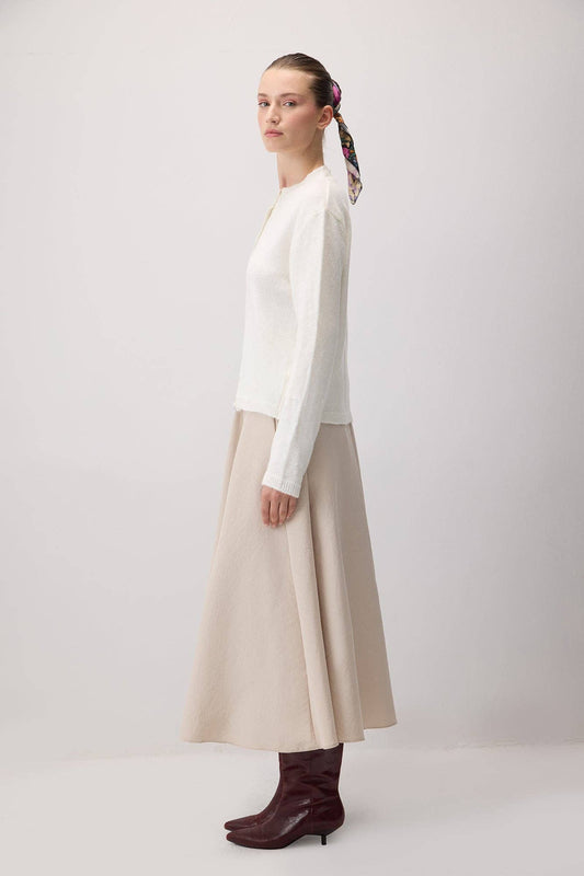 Cardigan basic in maglia con bottoni