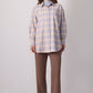 Camicia a quadri pastello relaxed in misto cotone
