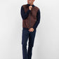 Giacca in maglia con zip e pannello effetto suede