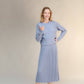 Maglione corto a trecce in misto cashmere girocollo