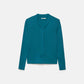 Maglione in maglia rasata con scollo a V e fiocco