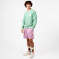 Shorts in velluto di cotone biologico color Parma