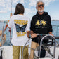 Felpa con cappuccio oversize Star nera in cotone biologico