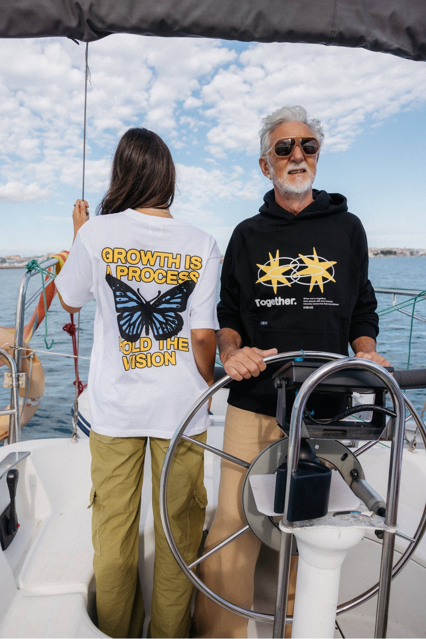 Felpa con cappuccio oversize Star nera in cotone biologico