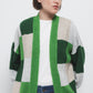 Cardigan in maglia con motivo geometrico