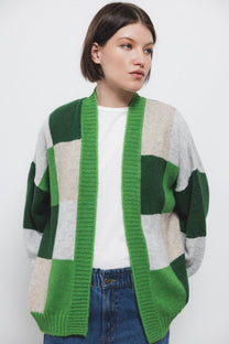 Cardigan in maglia con motivo geometrico