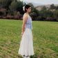 Gonna maxi Nature con balze e lacci laterali