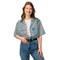 Camicia da piscina oversize unisex "Dolce Vita" con stampa