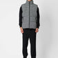 Gilet imbottito pied de poule con cappuccio staccabile