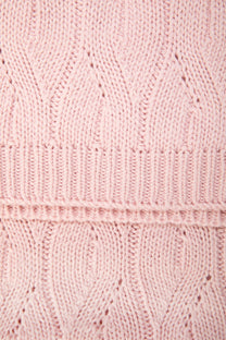 Sciarpa a maglia strutturata rosa