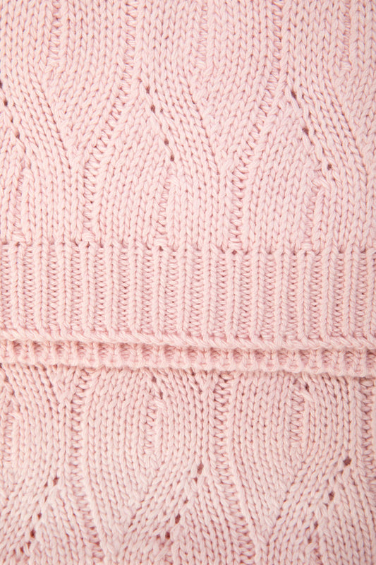 Sciarpa a maglia strutturata rosa