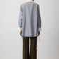 Camicia in popeline color block con arricciature