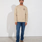 Felpa girocollo uomo in cotone misto con logo