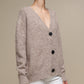 Cardigan in maglia donna con scollo a V