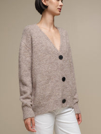 Cardigan in maglia donna con scollo a V