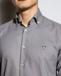 Camicia Oxford grigia antimacchia