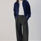 Cardigan in maglia con colletto ampio e zip