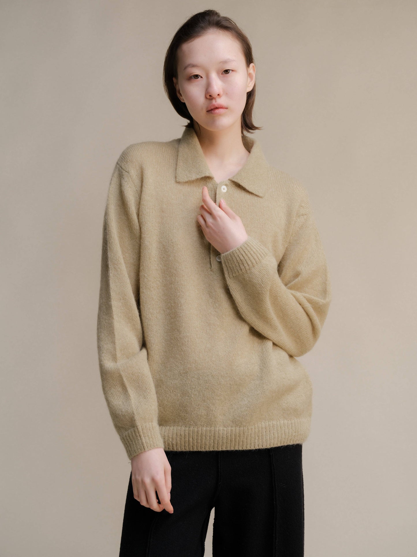 Polo in misto mohair