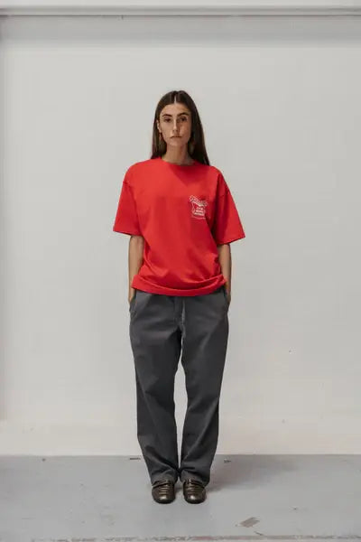 T-shirt oversize con stampa ironica in cotone biologico