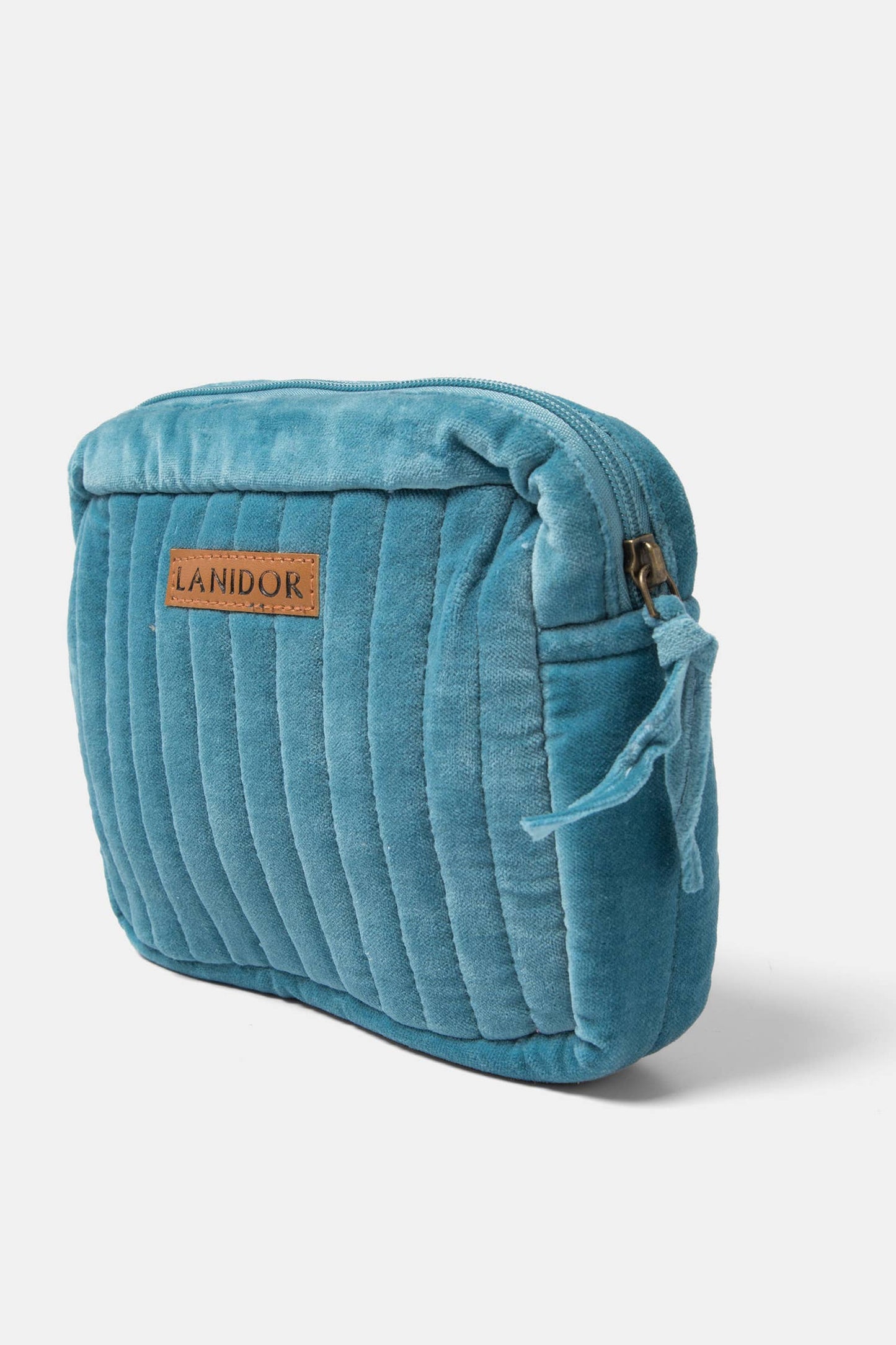 Borsa in velluto trapuntato con zip