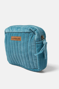 Borsa in velluto trapuntato con zip
