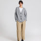 Cardigan Edith in lana d’agnello grigio mélange