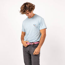 Cintura intrecciata elastica rosa nebbia