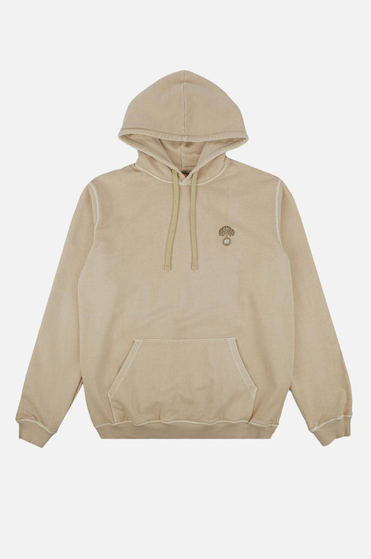 Felpa con cappuccio pesante in cotone biologico colore Eucalyptus