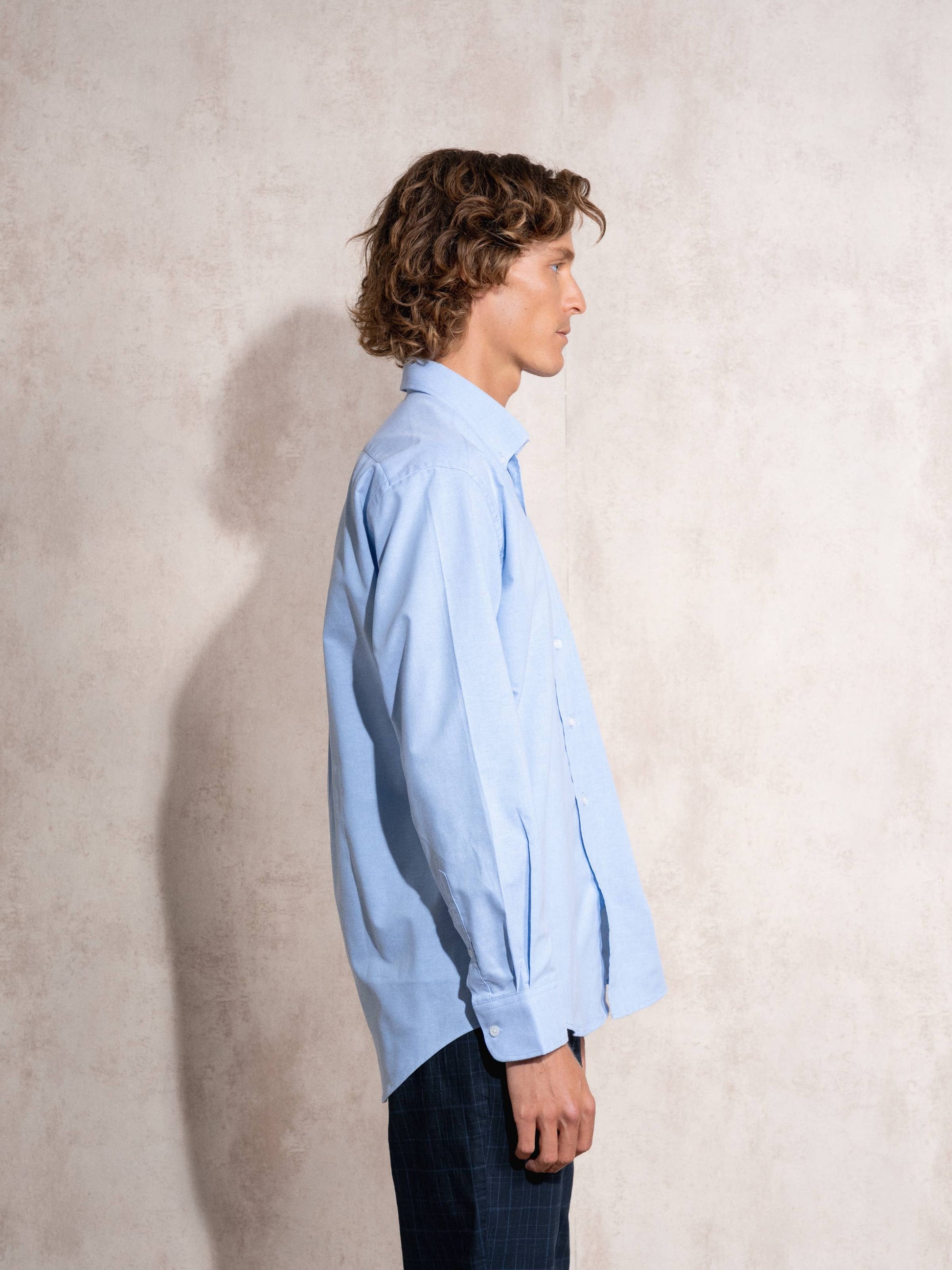 Camicia Oxford slim fit in cotone misto