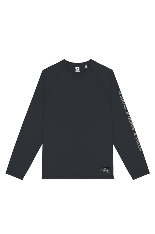 T-shirt psichedelica a manica lunga in cotone biologico