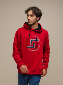 Felpa con cappuccio da uomo con stampa logo