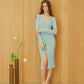 Cardigan lungo in cotone fine a costine 3D