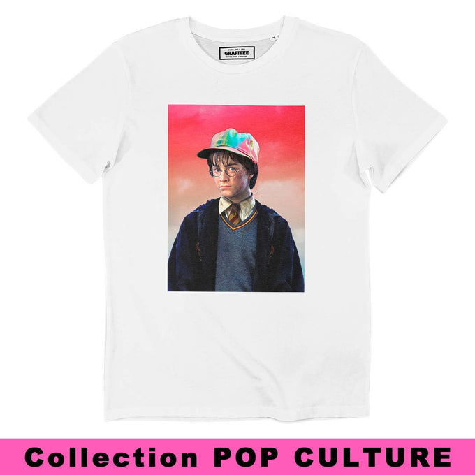 T-shirt Pop Culture con Stampa Grafica in Cotone Biologico