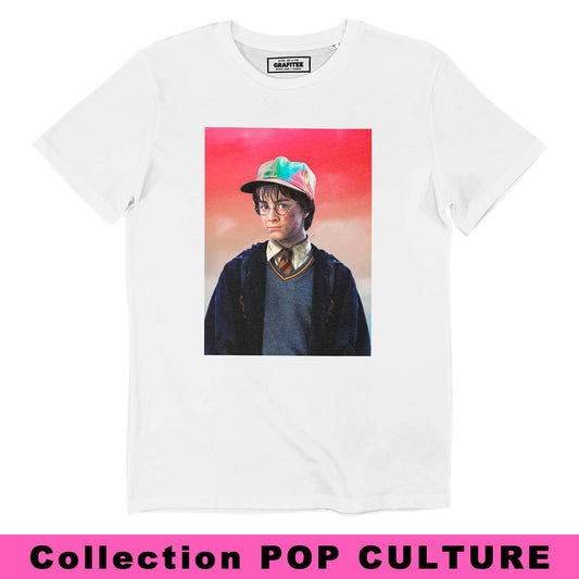 T-shirt Pop Culture con Stampa Grafica in Cotone Biologico