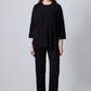 Completo in maglia nero con tunica e pantaloni