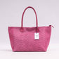 Borsa tote in pelle con texture serpente