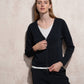 Cardigan in maglia con zip e scollo a V