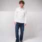 Camicia uomo in misto lino con doppie tasche