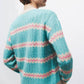 Maglione a righe in maglia con girocollo