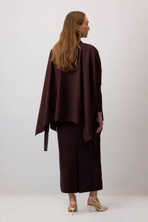 Camicia oversize con nastro e design fluido