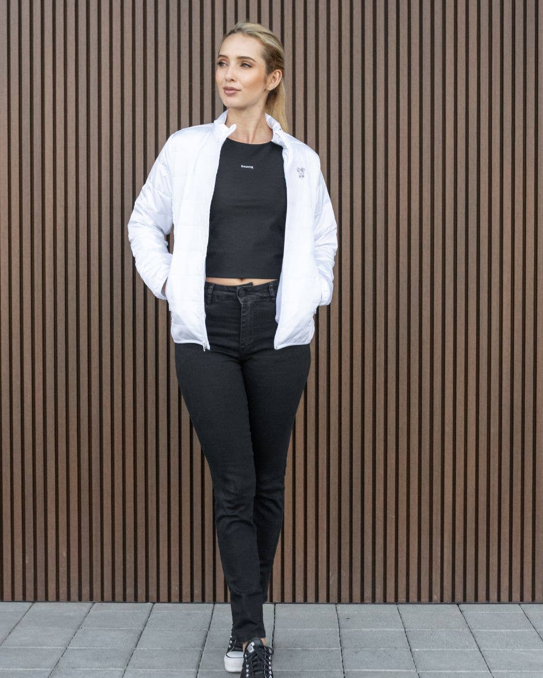 Giacca Puffer Donna Bianca