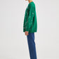 Maglione oversize a fantasia bandana verde