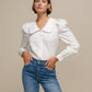 Camicia in cotone 100% con colletto maxi