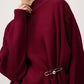 Tunica in maglia oversize con accessorio metallico